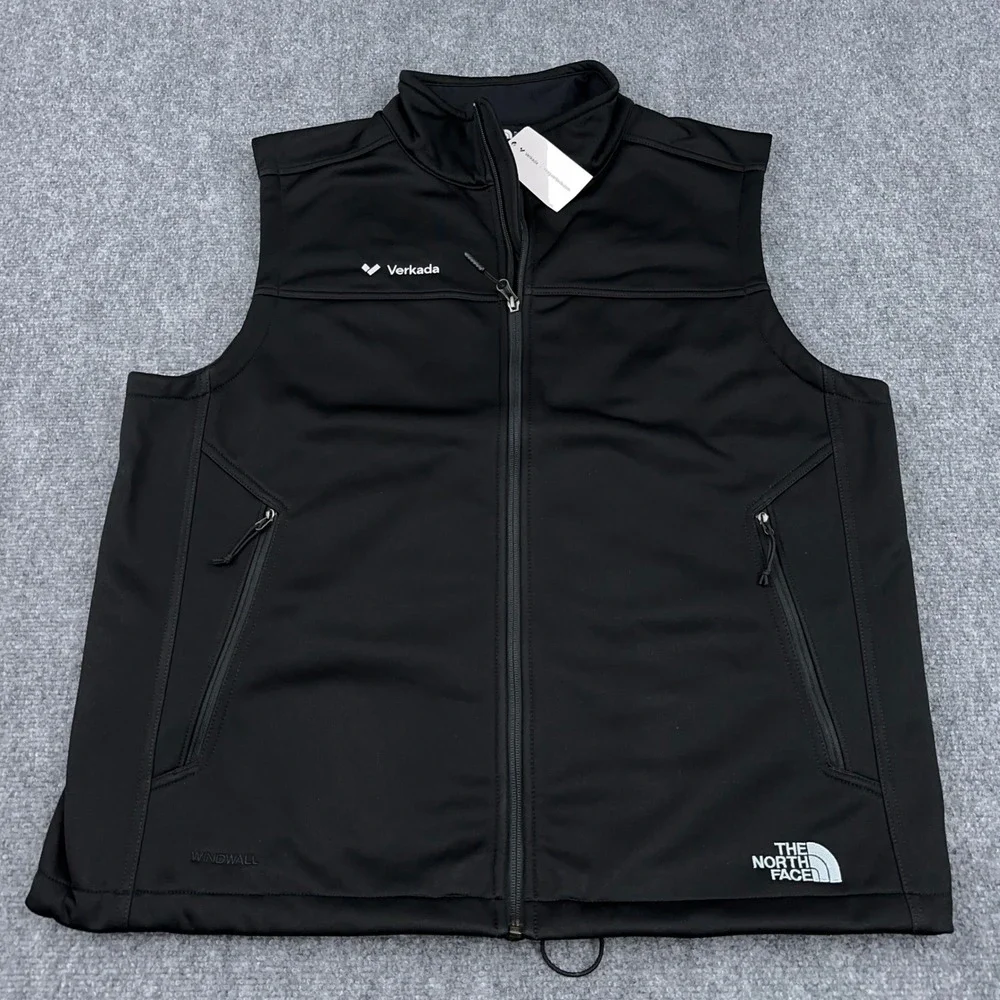 NEW The North Face Ridgewall Softshell Vest Mens XL Black DWR Zip‎ Verkada Logo
